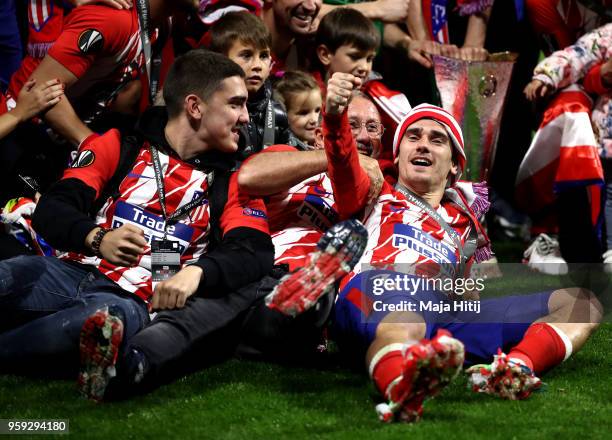 Antoine Griezmann celebrando con el Atlético de Madrid